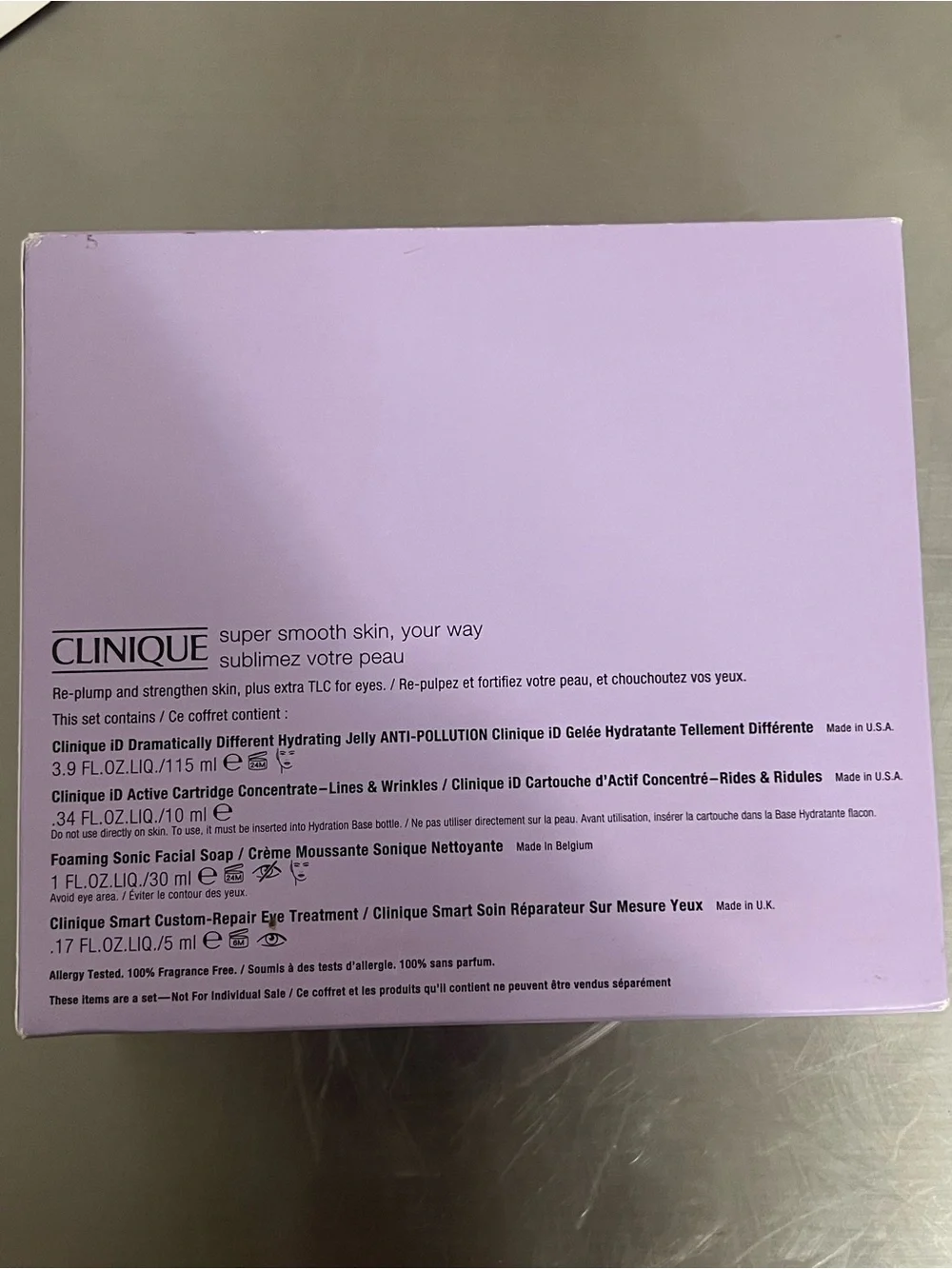 Clinique super smooth skin, your way set